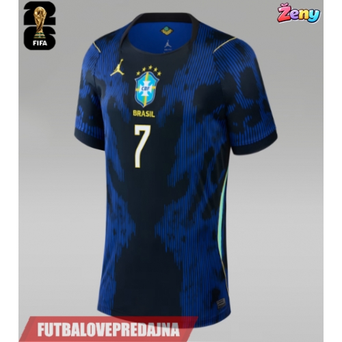 Lacne Ženy Futbalové dres Brazília Vinicius Junior #7 MS 2026 Krátky Rukáv - Preč